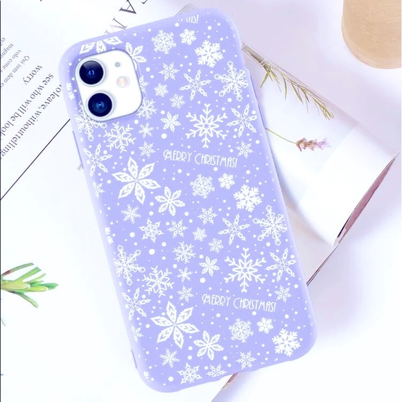 NEW Purple Christmas Snowflake Case ❄️💜❄️ - Picture 2 of 2